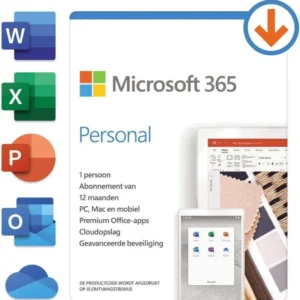 Microsoft 365 Personal | 1 Persoon 1 jaar | Inclusief updates
